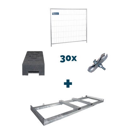 Byggstängsel 2,2m Stål 30-pack