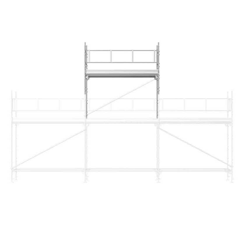 Universal påbyggnad höjd 2 räcke stål