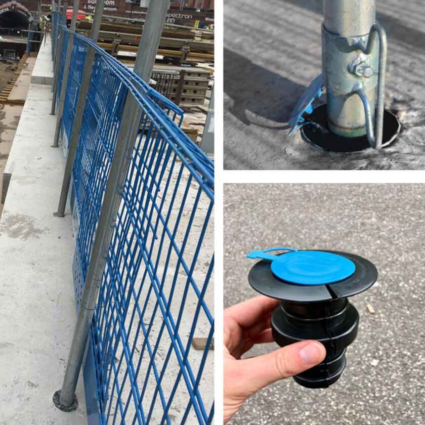 Ingjutningshylsa för rund stolpe