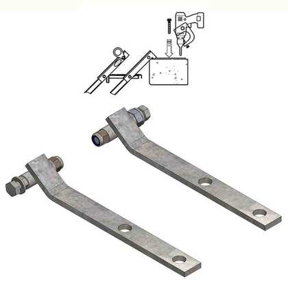 Fäste för ståltrappa på platta