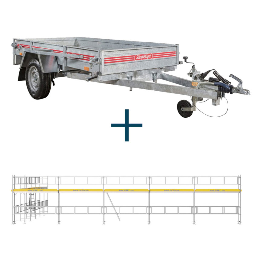 Ställningssläp m. Rampaket ALU
