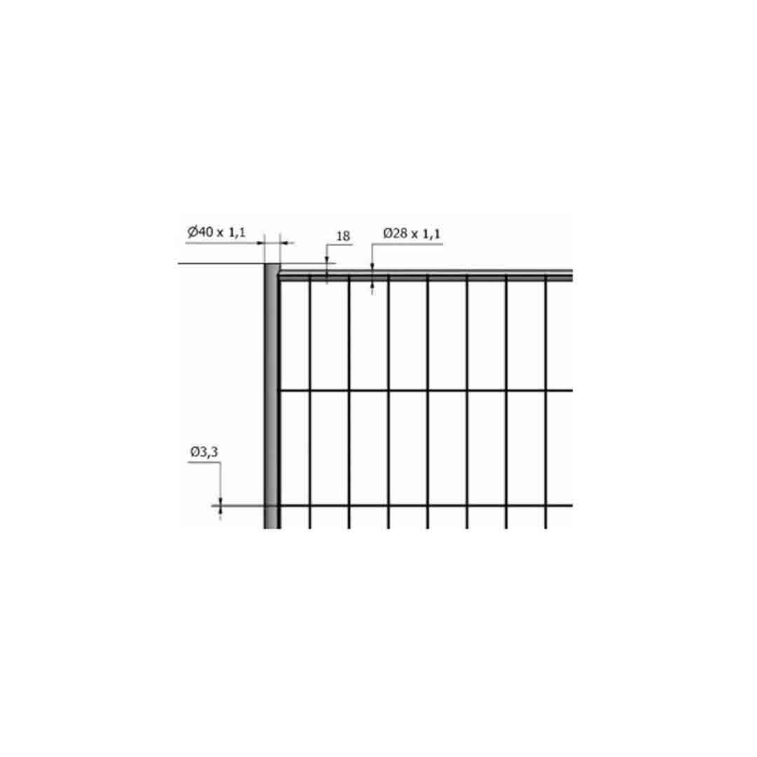 Byggstängsel Premium 2,2x2,0m Stål