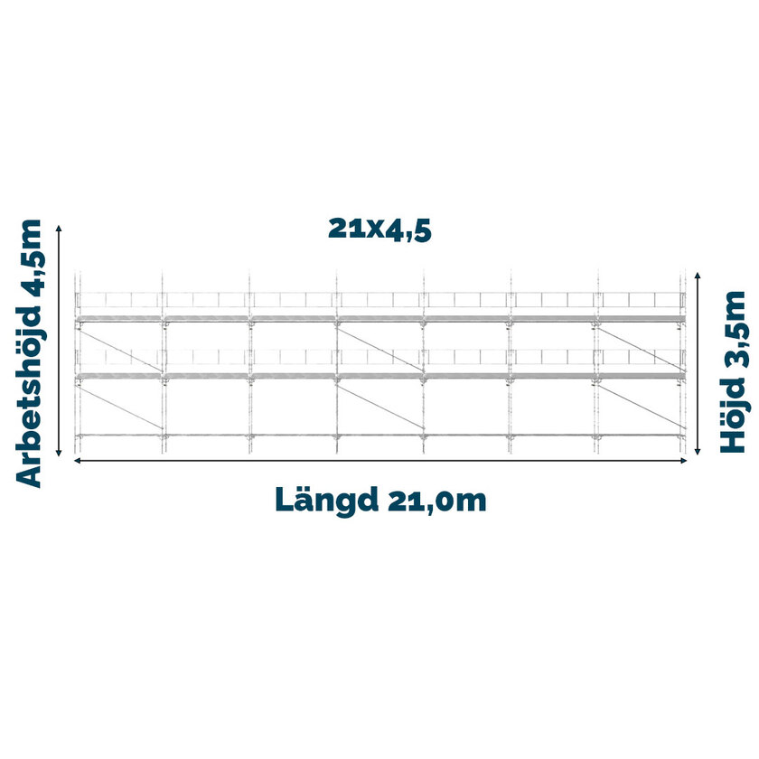 Byggnadsställning Universal 1250 stål