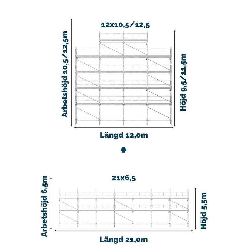 Byggnadsställning Universal 1655 stål